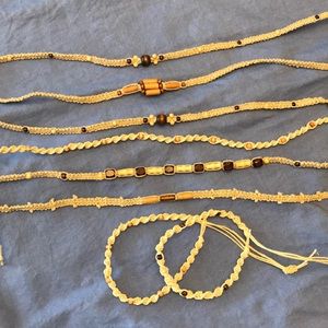 Handmade Lot of Hemp Jewelry with Wooden Beads